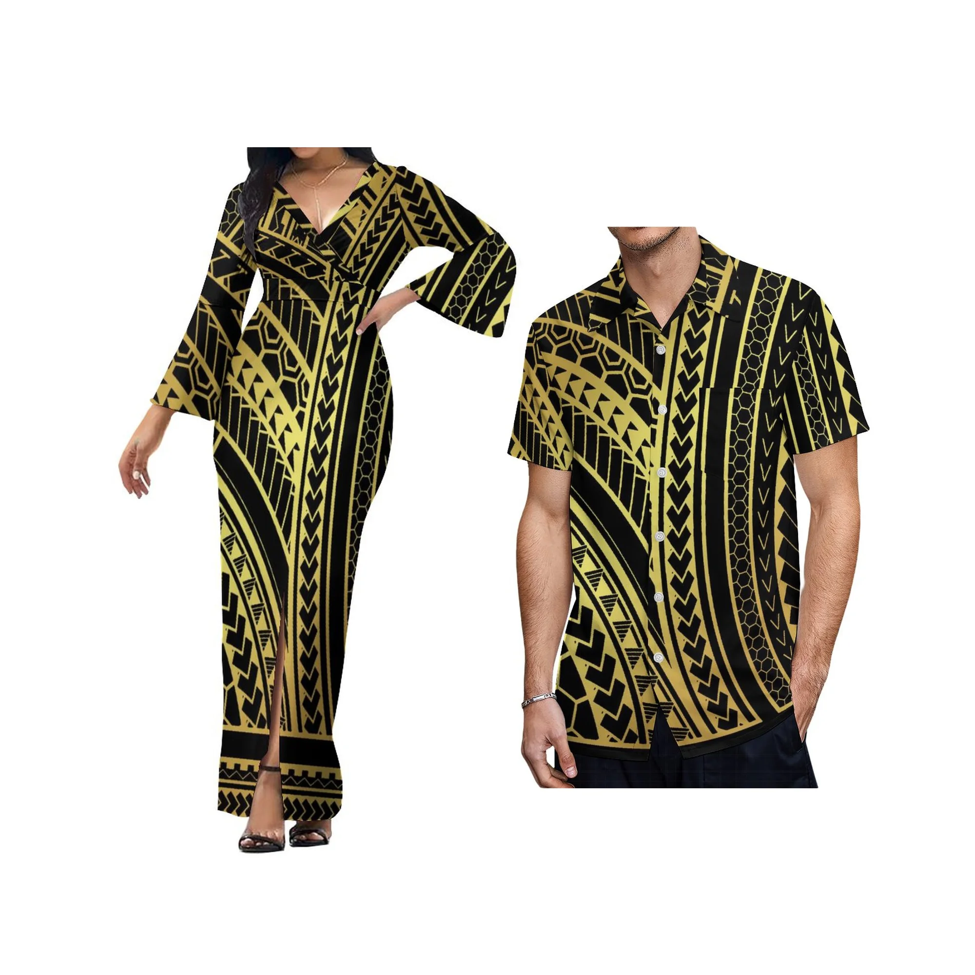 Polynesian Custom Dress V-neck Summer Cool Long Sleeves Elegant Temperament and Floor Dress Retro Art Design
Polynesian Custom Dress V-neck Summer Cool Long Sleeves Elegant Temperament and Floor Dress Retro Art Design