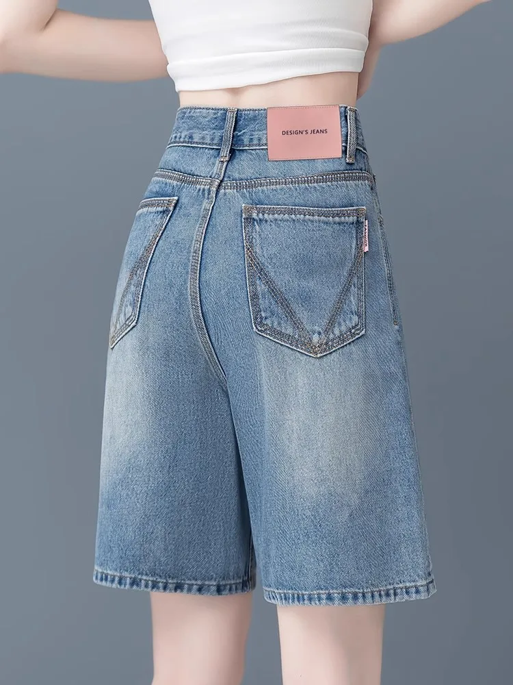Summer Thin Wide Leg Short Jeans High Waist A-Line plus Size New Style 5-Point Pants Casual Zipper Design Comfortable Fit
Summer Thin Wide Leg Short Jeans High Waist A-Line plus Size New Style 5-Point Pants Casual Zipper Design Comfortable Fit