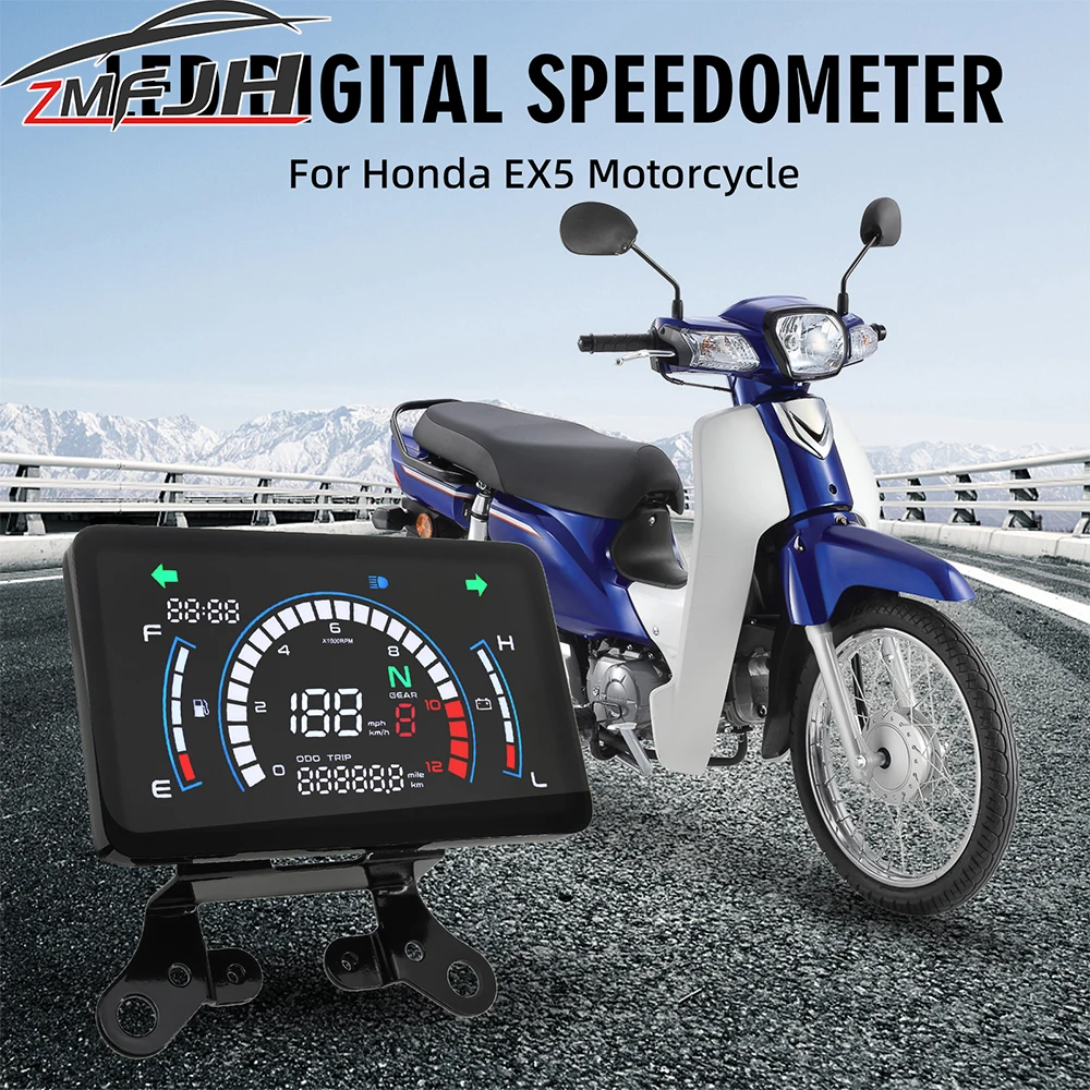 Motorcycle Digital Speedometer For Honda EX5 Odometer RPM Tachometer Fuel Gauge LCD Dashboard Waterproof Instrument Customized
Motorcycle Digital Speedometer For Honda EX5 Odometer RPM Tachometer Fuel Gauge LCD Dashboard Waterproof Instrument Customized
