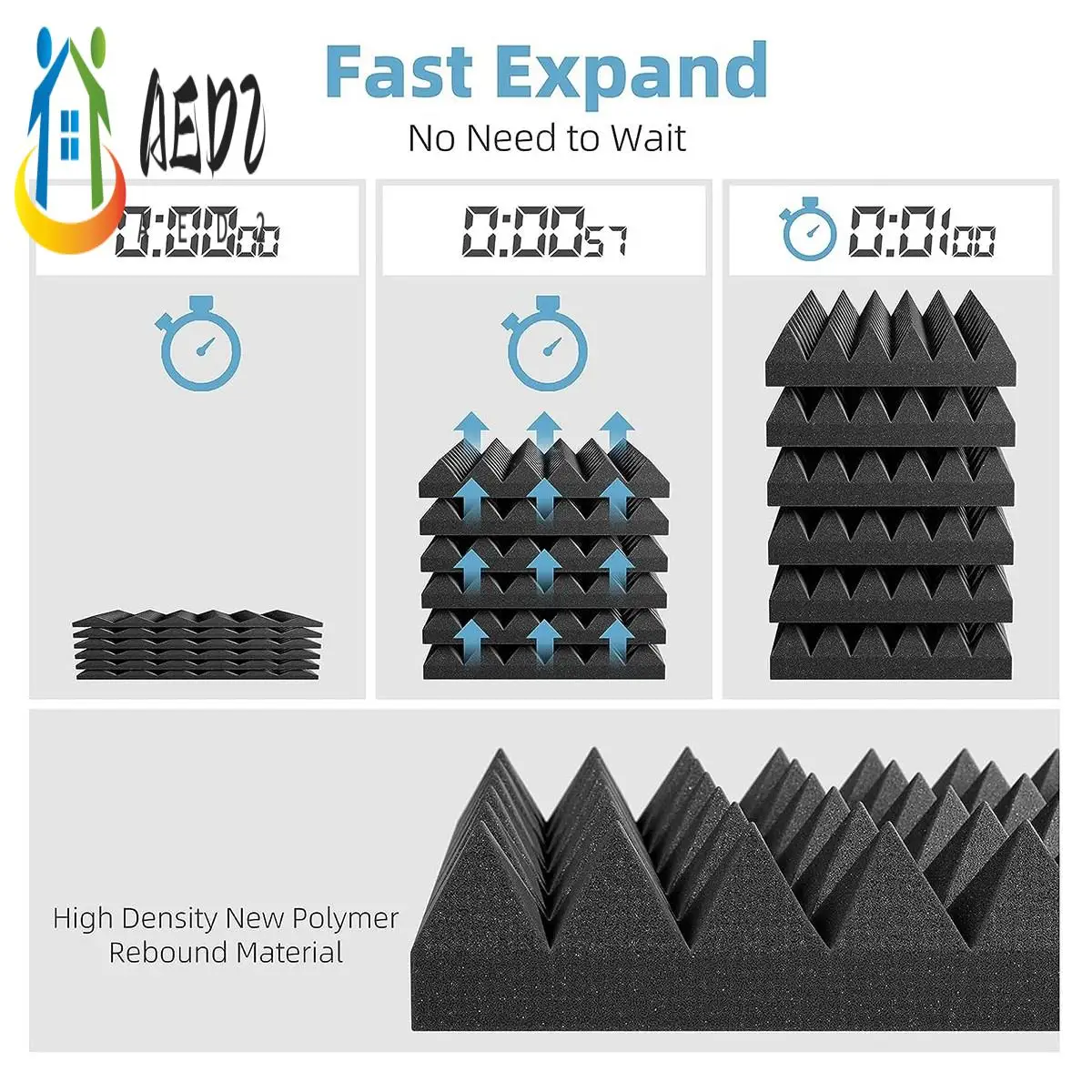 AED2-6 Pack Self-Adhesive Sound Proof Foam Panels,24Inch X 12Inch X 2Inch Acoustic Foam Panels Pyramid Acoustic Panels Durable
AED2-6 Pack Self-Adhesive Sound Proof Foam Panels,24Inch X 12Inch X 2Inch Acoustic Foam Panels Pyramid Acoustic Panels Durable