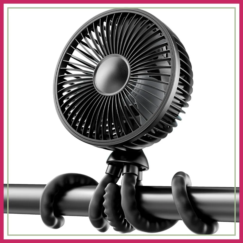 4000mAh Oscillating Mini Portable Fan with Light, 4 Speeds Battery Operated Small Handheld Desk Fan, 360° Rotate Flexible Tripod Clip On Fan for Car Seat Crib Travel Black
4000mAh Oscillating Mini Portable Fan with Light, 4 Speeds Battery Operated Small Handheld Desk Fan, 360° Rotate Flexible Tripod Clip On Fan for Car Seat Crib Travel Black
