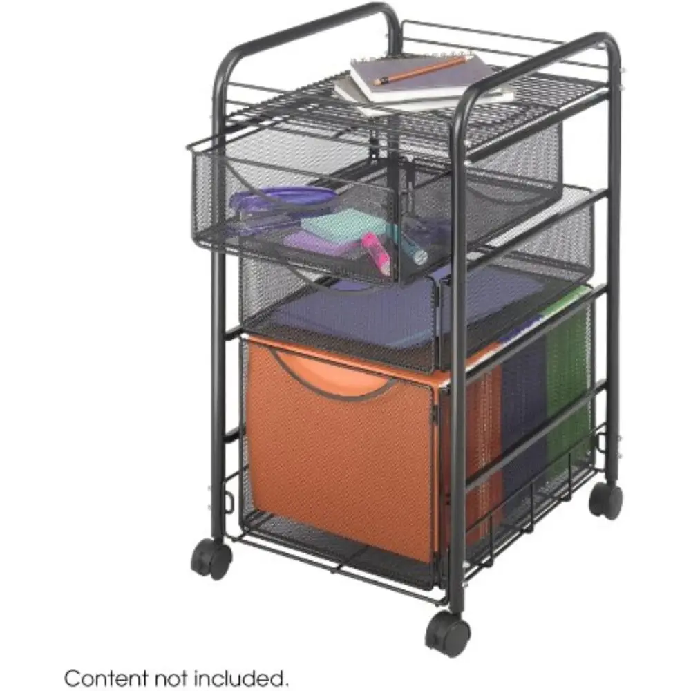 Rolling Cart with Large Drawer and 2 Supply Shelves, Letter-Size Hanging Folders, Durable Construction
Rolling Cart with Large Drawer and 2 Supply Shelves, Letter-Size Hanging Folders, Durable Construction
