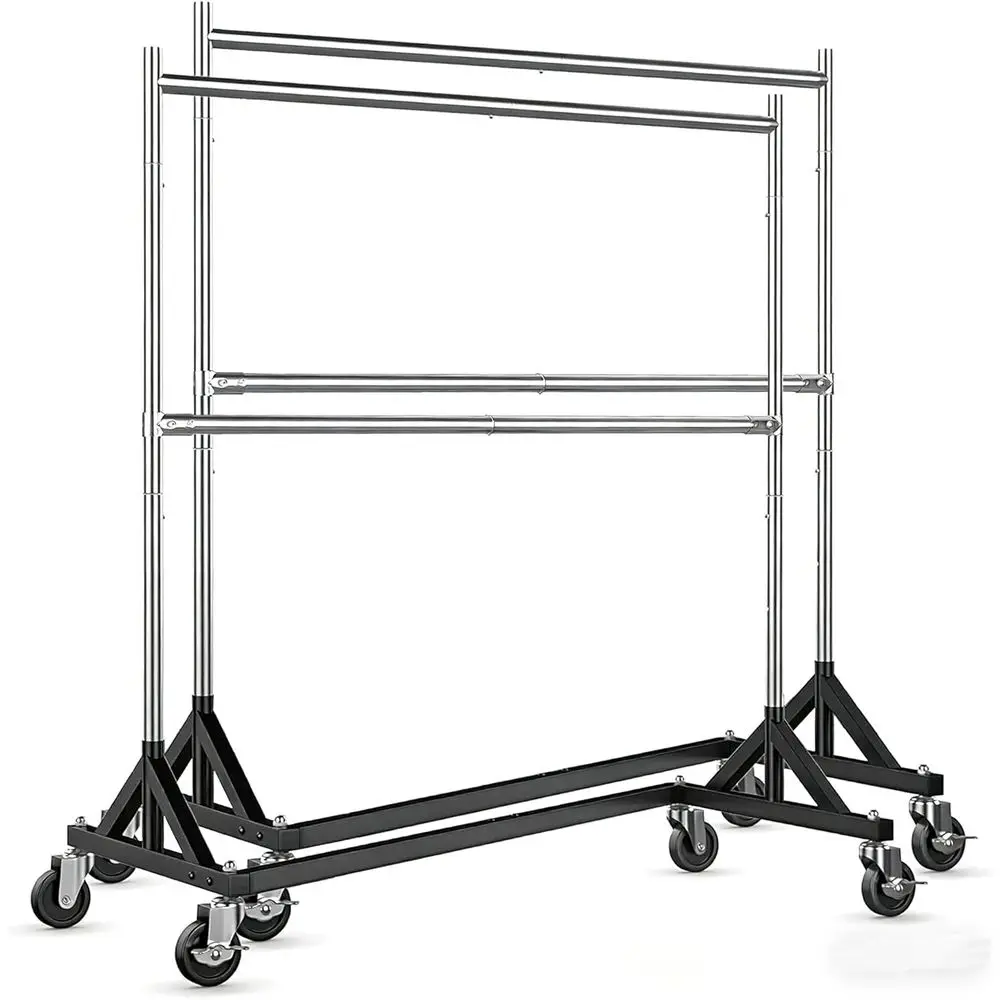 Clothes Rack, Z Rack Heavy Duty Clothing Rack Commercial Garment Rack or Hanging Clothes with Wheels Hold 550 LBS Rolling Portab
Clothes Rack, Z Rack Heavy Duty Clothing Rack Commercial Garment Rack or Hanging Clothes with Wheels Hold 550 LBS Rolling Portab