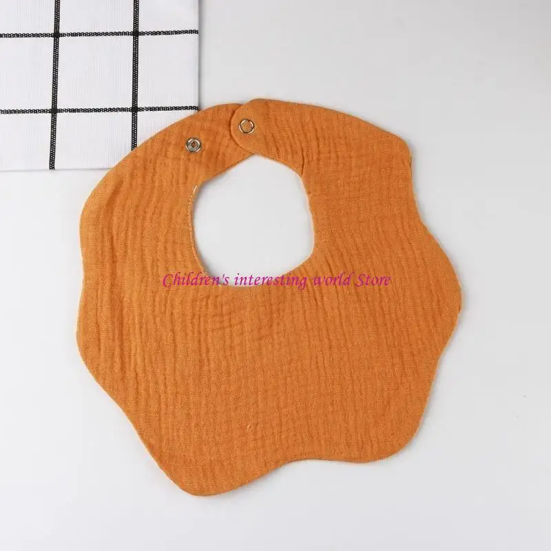 Baby Burp Cloth Crepe Cotton Bib for Newborn Adjustable Bib Petal Neck Scarf Skin Friendly Newborn Nursing Bib 425F
Baby Burp Cloth Crepe Cotton Bib for Newborn Adjustable Bib Petal Neck Scarf Skin Friendly Newborn Nursing Bib 425F