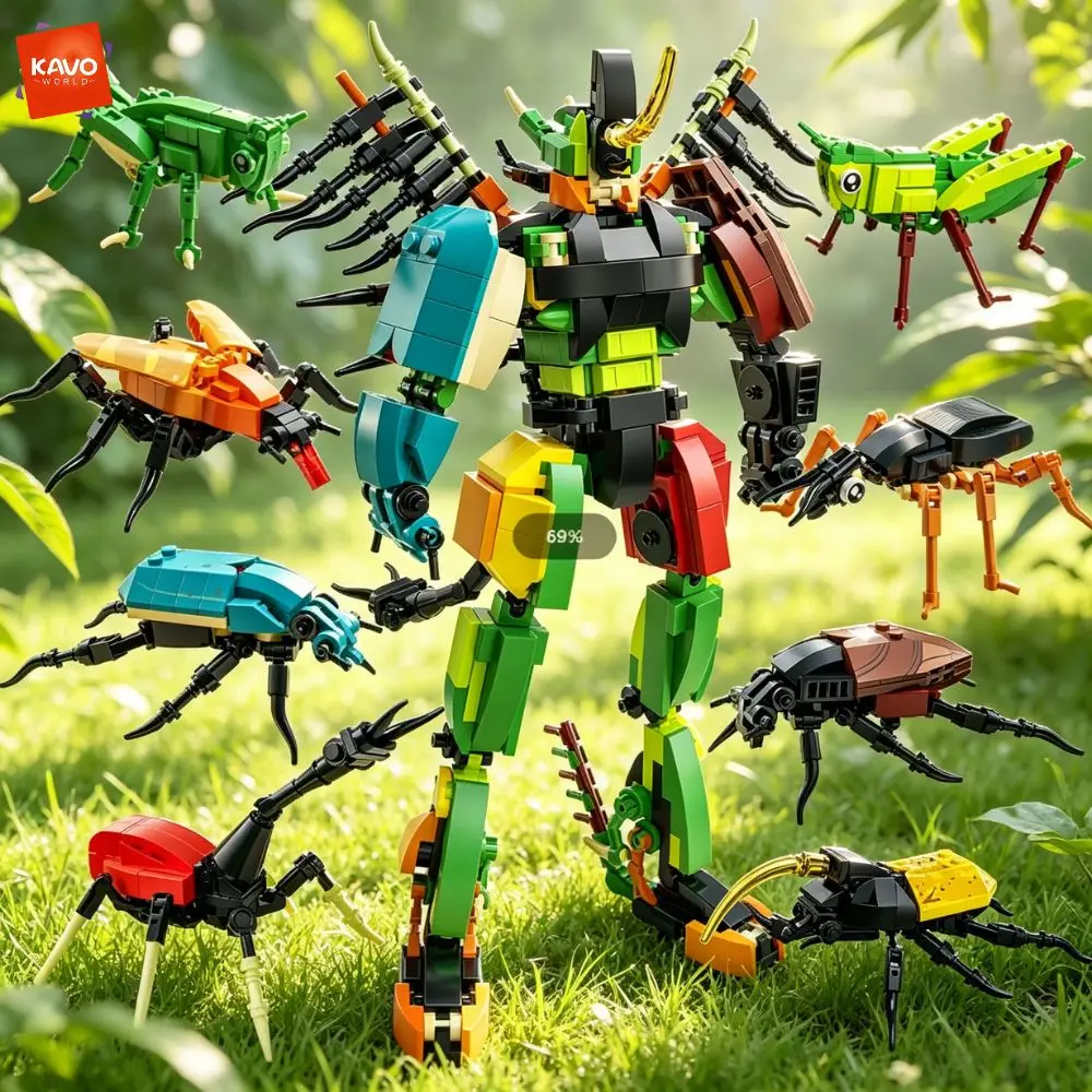 KAVOWORLD 699PCS Simulation Insect Building Blocks Set 8 in 1 DIY Bricks Assembly Mantis Bug Model Construction Toys for Kids
KAVOWORLD 699PCS Simulation Insect Building Blocks Set 8 in 1 DIY Bricks Assembly Mantis Bug Model Construction Toys for Kids