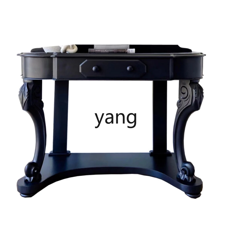 LMM Home Console Corridor Wall Side Table French Living Room Black Storage Rack
LMM Home Console Corridor Wall Side Table French Living Room Black Storage Rack