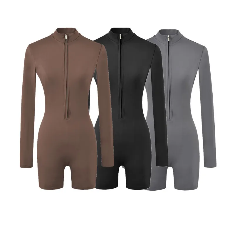 Spring Autumn High Waist Swimsuit Women's Long Sve Yoga Fitn Bodysuit with Zipper High Elastici Butt Coveri...
Spring Autumn High Waist Swimsuit Women's Long Sve Yoga Fitn Bodysuit with Zipper High Elastici Butt Coveri...