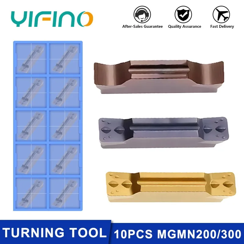 YIFINO 10PCS CNC Cylindrical Grooving Inserts End Grooving Cutter Stainless Steel Cut-Off Inserts MGMN Steel Grooving
YIFINO 10PCS CNC Cylindrical Grooving Inserts End Grooving Cutter Stainless Steel Cut-Off Inserts MGMN Steel Grooving