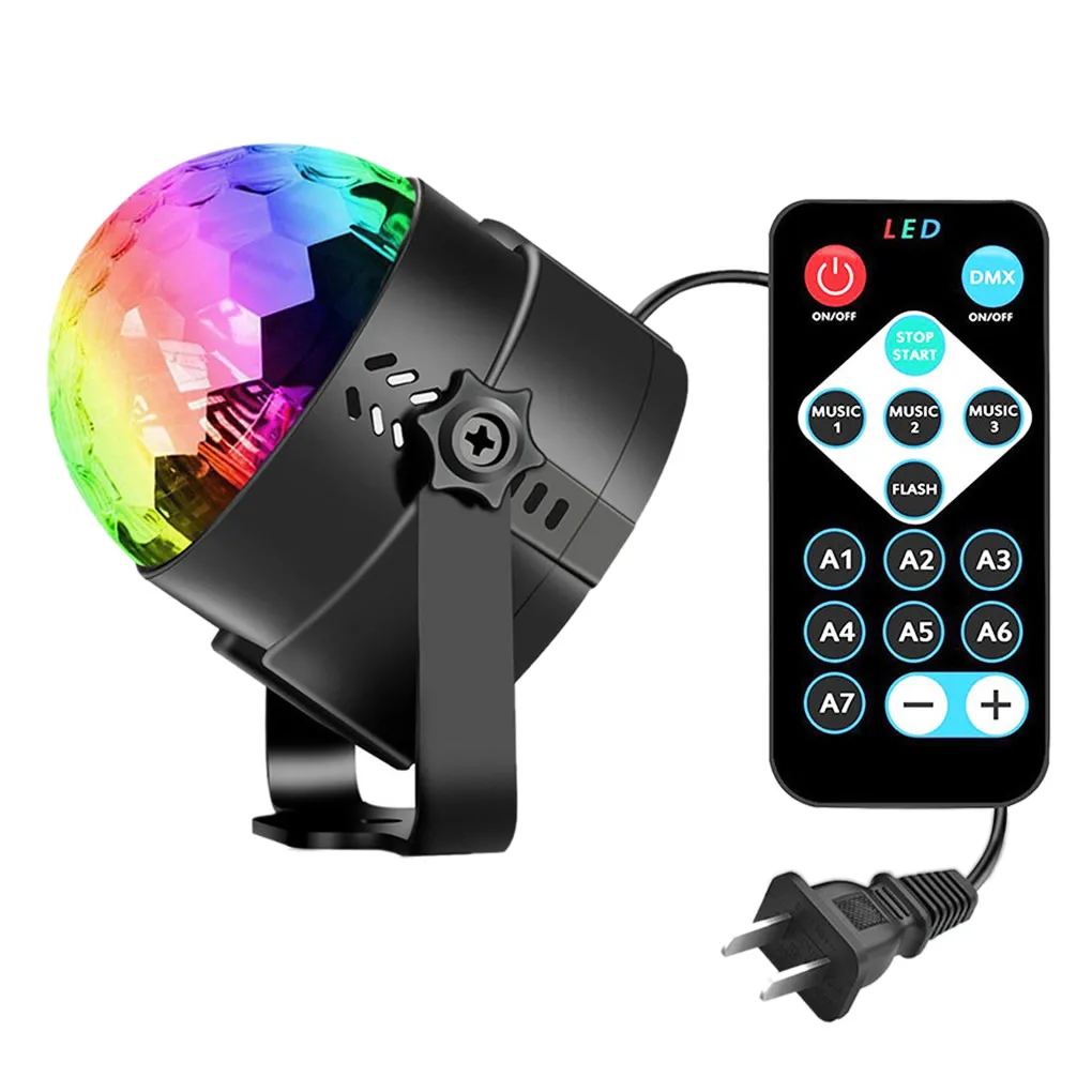 Mini Remote Sound Color RGB LED Crystal Ball Lamp DJ Christmas Disco Party Rotating Projector Effect Show Stage Lights MQ-03-A
Mini Remote Sound Color RGB LED Crystal Ball Lamp DJ Christmas Disco Party Rotating Projector Effect Show Stage Lights MQ-03-A