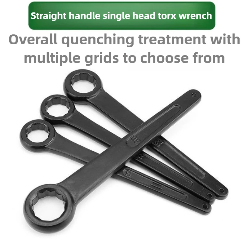 Straight Handle Torx Wrench Heavy Duty Repair Tool Torx Wrench Single Head Carbon Steel Spanner Extender Hand Tools Manual 
Straight Handle Torx Wrench Heavy Duty Repair Tool Torx Wrench Single Head Carbon Steel Spanner Extender Hand Tools Manual