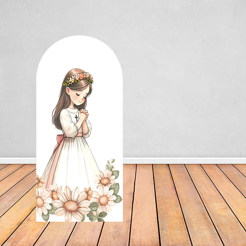 Mehofond Girl Baptism Arched Backdrop God Bless Flower Cross Decor Christening Background First Holy Communion Double-sided Prop
Mehofond Girl Baptism Arched Backdrop God Bless Flower Cross Decor Christening Background First Holy Communion Double-sided Prop