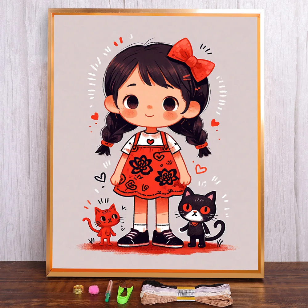 Cartoon Girl Printed Fabric Cross Stitch Patterns Embroidery Handicraft Handmade Craft Handiwork Room Decor Stamped Different
Cartoon Girl Printed Fabric Cross Stitch Patterns Embroidery Handicraft Handmade Craft Handiwork Room Decor Stamped Different