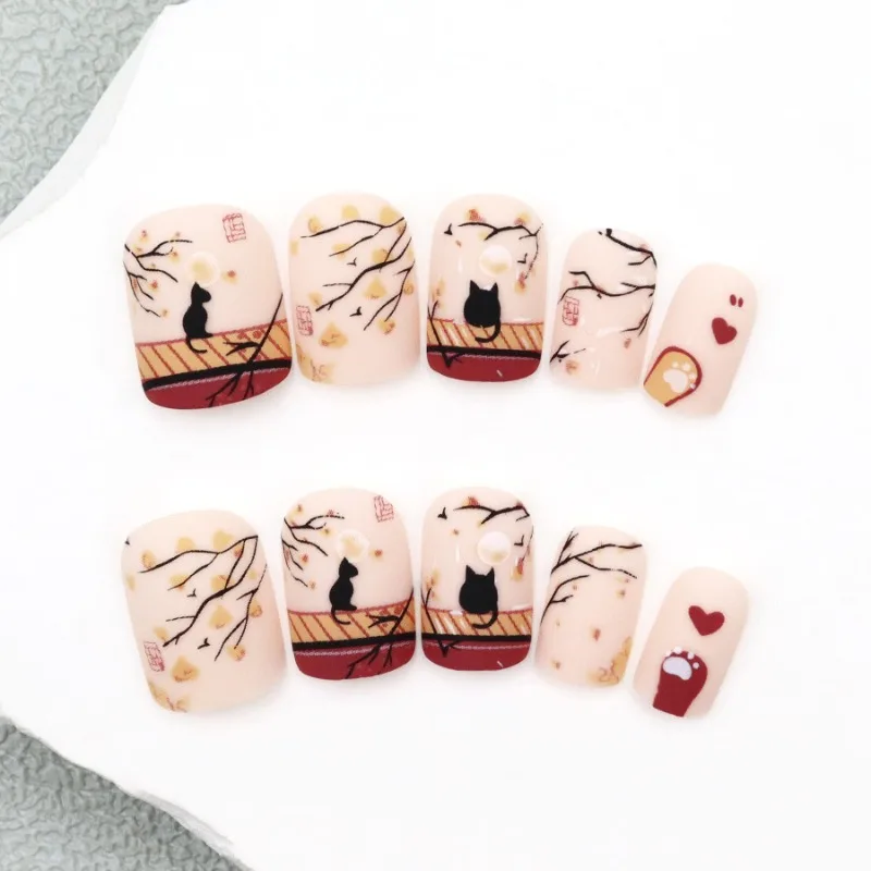 24 Pcs Square False Nails Chinese Palace Style Fake Nails for Gluing Cheap Frosted Cat Short Finger Nail Art Press on Nails 2025
24 Pcs Square False Nails Chinese Palace Style Fake Nails for Gluing Cheap Frosted Cat Short Finger Nail Art Press on Nails 2025