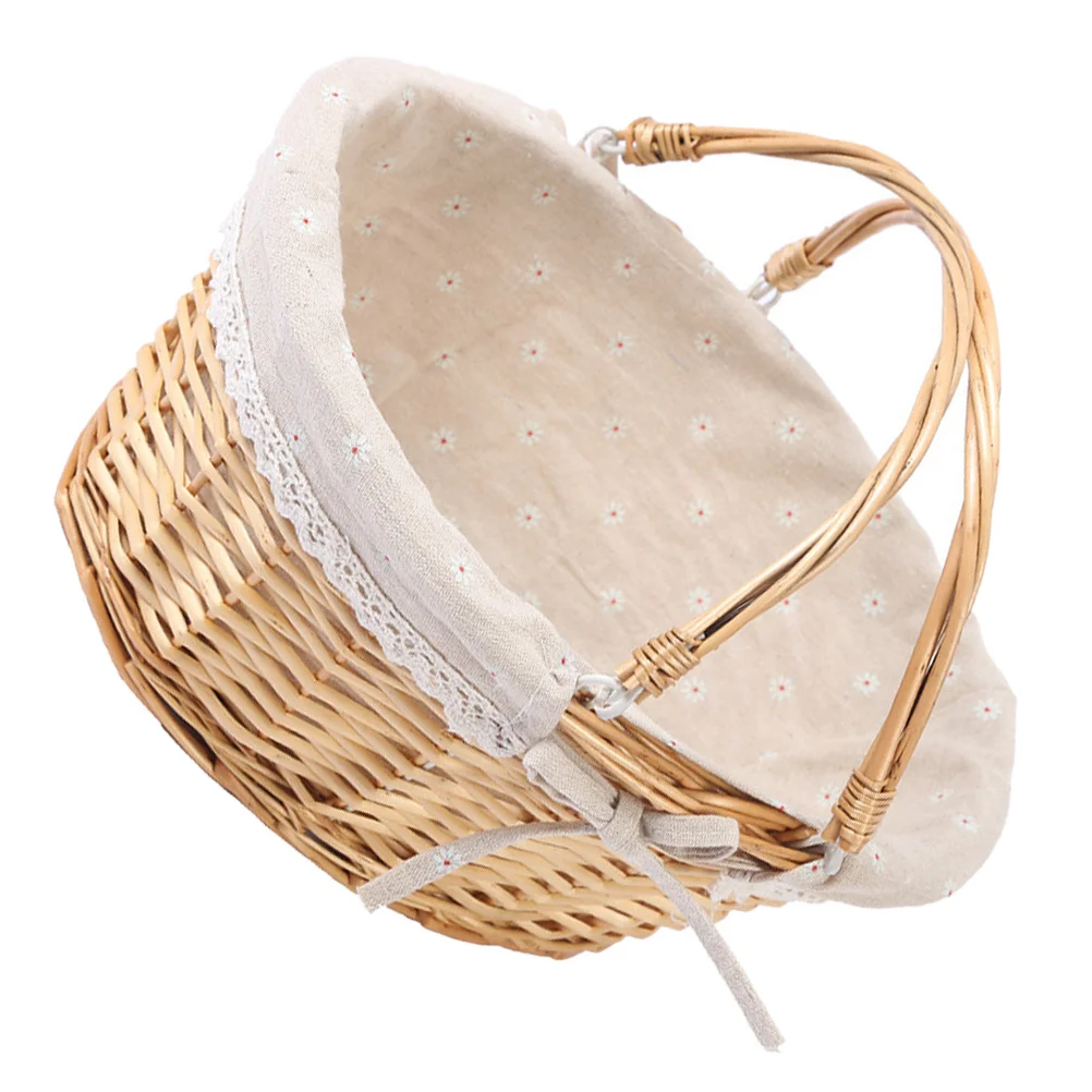 Willow Woven Picnic Basket Rustic Handheld Adjustable Handle Flower Girl Wedding Storage Basket Wedding Flower Girl Baskets
Willow Woven Picnic Basket Rustic Handheld Adjustable Handle Flower Girl Wedding Storage Basket Wedding Flower Girl Baskets