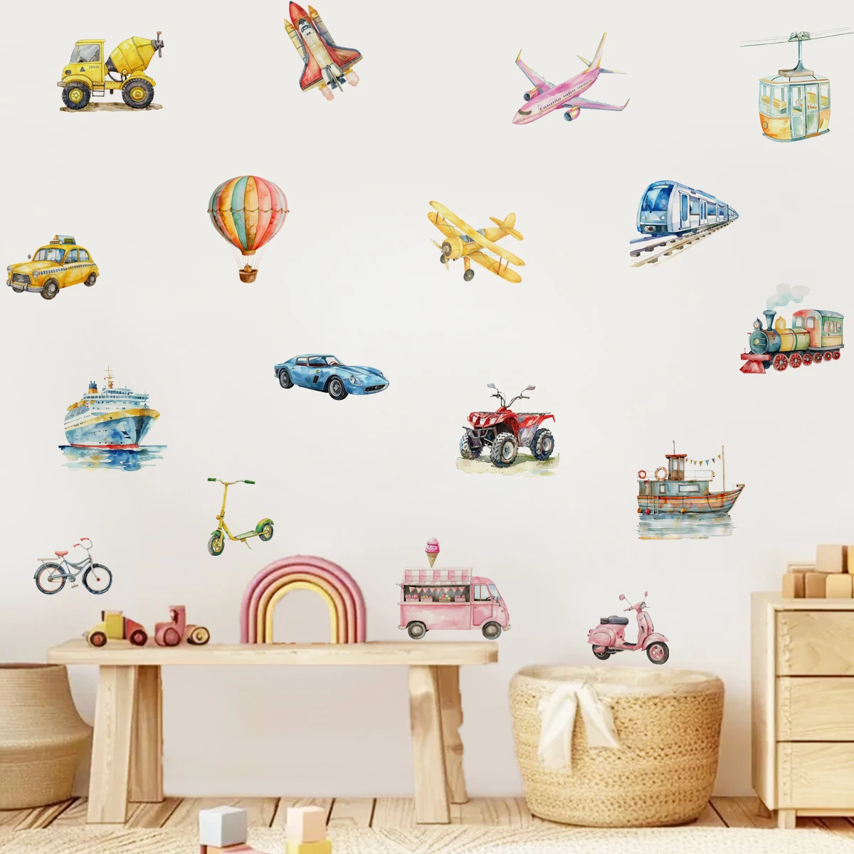 Cartoon Transportation Car Plane Ship Watercolor Wall Sticker Child Room Wall Art Decal Kids Room PVC Bedroom Living Home Decor
Cartoon Transportation Car Plane Ship Watercolor Wall Sticker Child Room Wall Art Decal Kids Room PVC Bedroom Living Home Decor