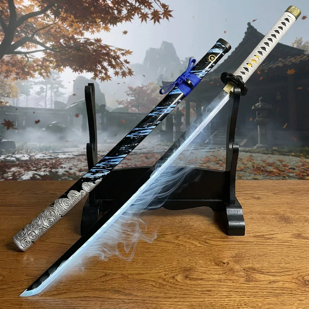 39in Luminous Smoke Jin Sakai Swords Real Size Japanese Samurai Sabre Tsushima Vapour Bamboo Blade Katana Cosplay Prop Toy Gift
39in Luminous Smoke Jin Sakai Swords Real Size Japanese Samurai Sabre Tsushima Vapour Bamboo Blade Katana Cosplay Prop Toy Gift