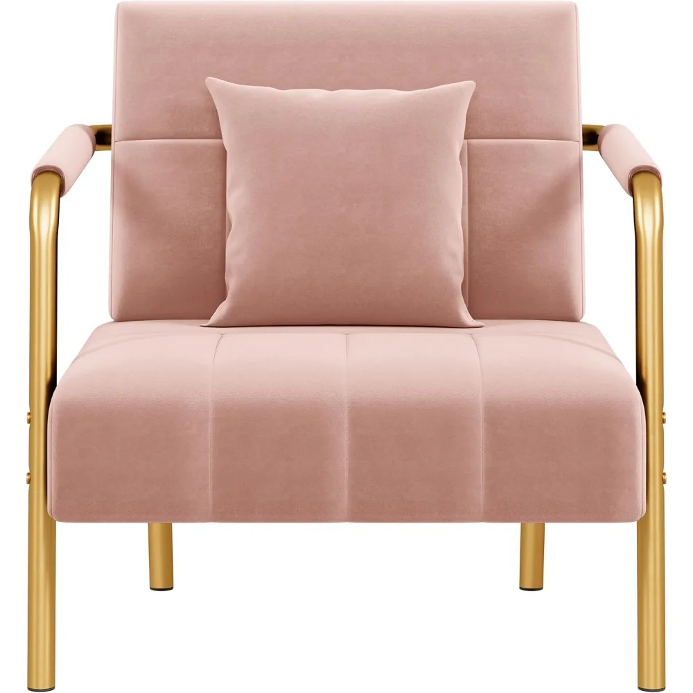 30" W Accent Chair Velvet Oversized Armchair Living Room Chair with Golden Frame & Cozy Pillow for Living Room, Bedroom, Office
30" W Accent Chair Velvet Oversized Armchair Living Room Chair with Golden Frame & Cozy Pillow for Living Room, Bedroom, Office