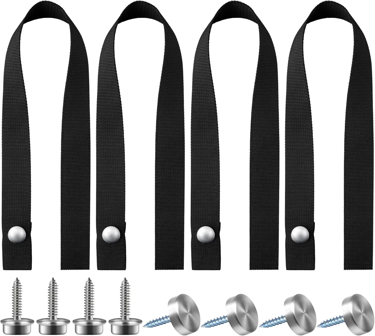 4-Piece Pontoon Boat Ladder Strap - 18 Inch UV-Resistant, Snap & Screw Stud Fasteners
4-Piece Pontoon Boat Ladder Strap - 18 Inch UV-Resistant, Snap & Screw Stud Fasteners