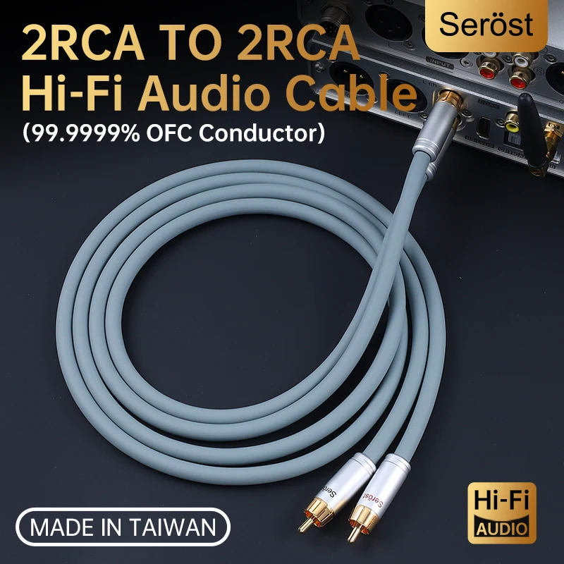 Serost HIFI 99.9999% OFC oxygen free copper RCA Signal Audio Cable for CD home theater DSP DAC amplifier car audio earphone
Serost HIFI 99.9999% OFC oxygen free copper RCA Signal Audio Cable for CD home theater DSP DAC amplifier car audio earphone