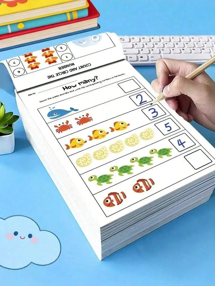 Number Filling Workbook, Kids Logical Thinking Training, 3-6 Years Preschool Fun Math Practice Book
Number Filling Workbook, Kids Logical Thinking Training, 3-6 Years Preschool Fun Math Practice Book