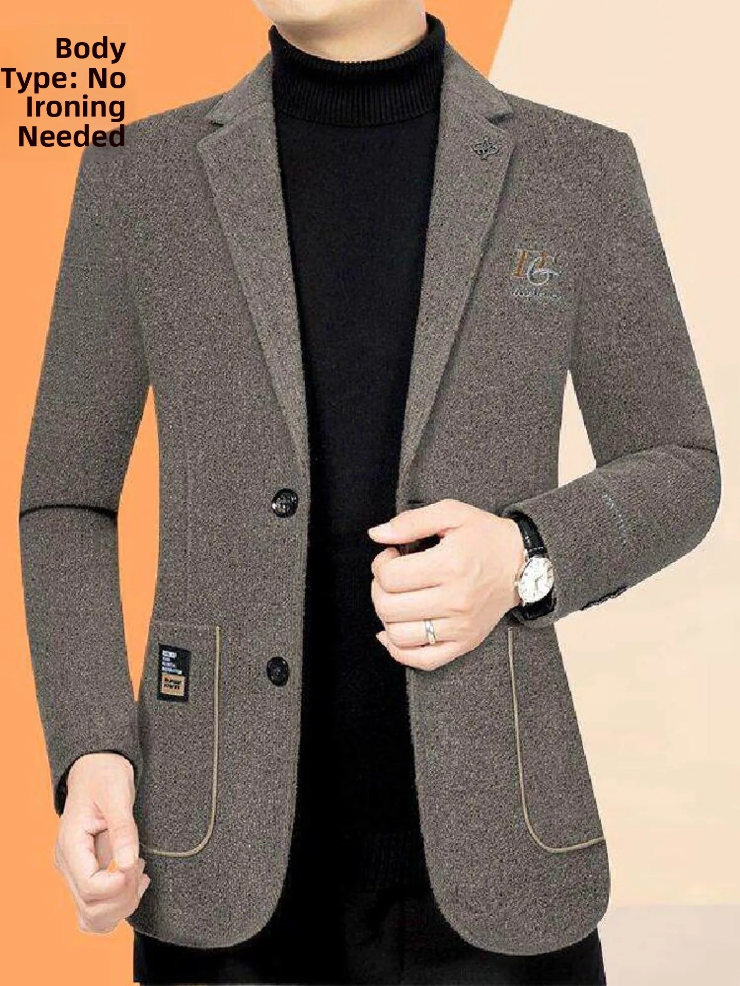 Woolen Men's Suit Jaet Casual Busin Sle Mid-aged Men's Faion High-end Leisure Men's Coat Dad's Outfit
Woolen Men's Suit Jaet Casual Busin Sle Mid-aged Men's Faion High-end Leisure Men's Coat Dad's Outfit