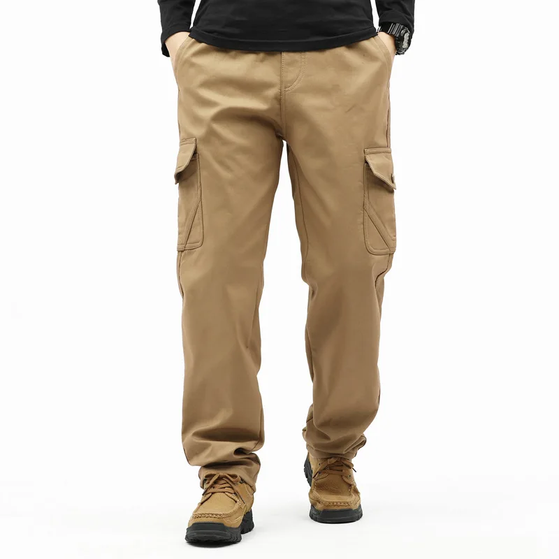 Winter Thick Cargo Pants Multi-pocket Fleece Loose Plus Size Casual Trousers Men Thicken Padded Men's Straight Sweatpants Bottom
Winter Thick Cargo Pants Multi-pocket Fleece Loose Plus Size Casual Trousers Men Thicken Padded Men's Straight Sweatpants Bottom