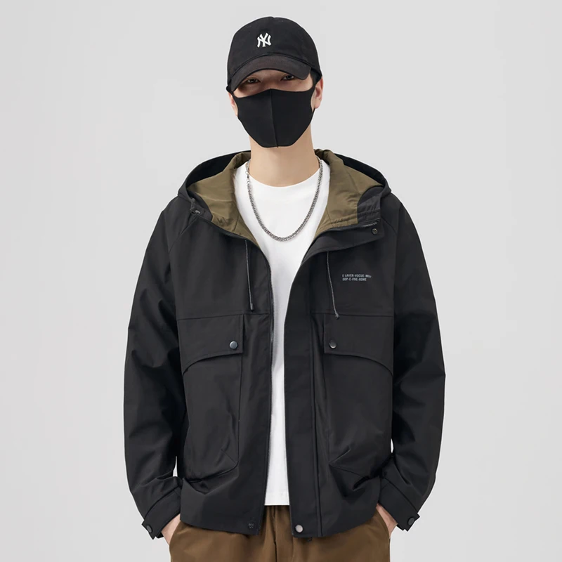 Мужская повседневная уличная куртка: модная рабочая одежда, новинка весна-осень, свободный крой, ветрозащитная, с капюшоном, верхняя одежда для молодежи
Мужская повседневная уличная куртка: модная рабочая одежда, новинка весна-осень, свободный крой, ветрозащитная, с капюшоном, верхняя одежда для молодежи