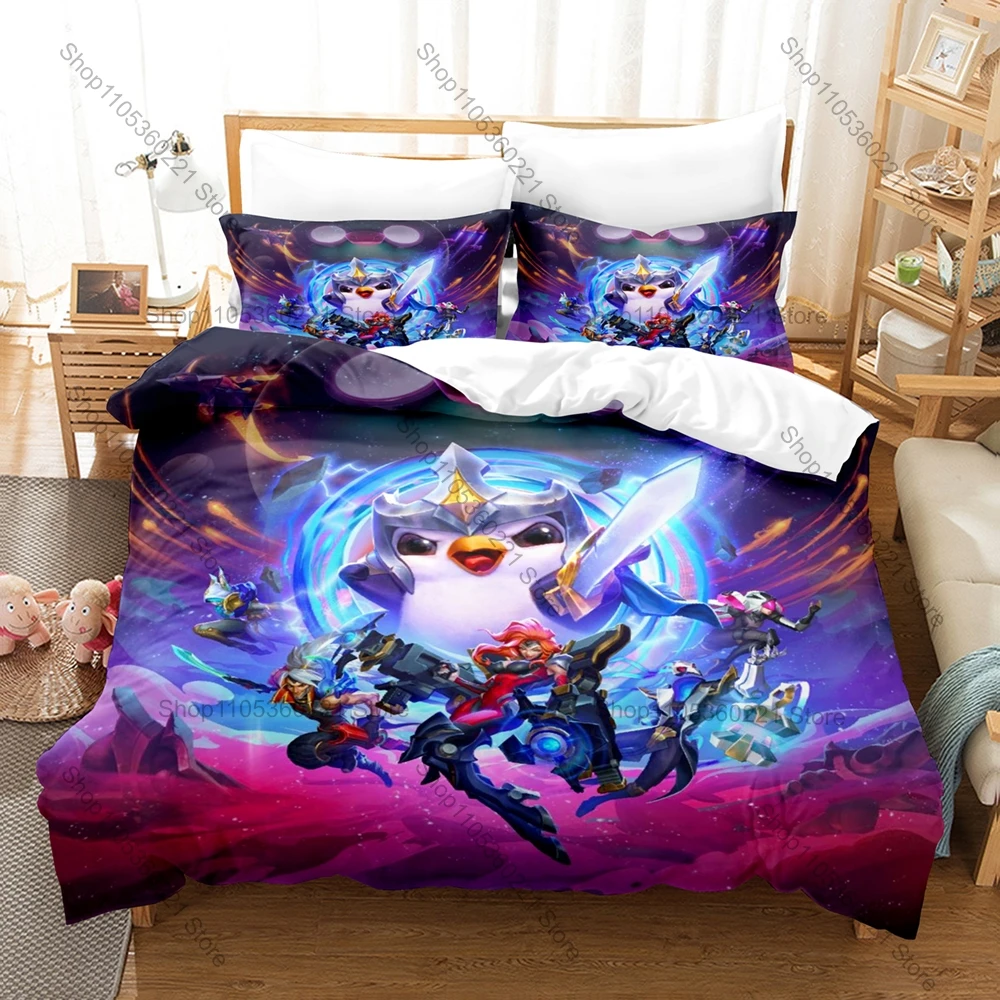Popular TFT Teamfight Tactics Pattern 3Pcs Bedding Set Skin Friendly Duvet Cover Pillow Covers All Season Bed Linen
Popular TFT Teamfight Tactics Pattern 3Pcs Bedding Set Skin Friendly Duvet Cover Pillow Covers All Season Bed Linen