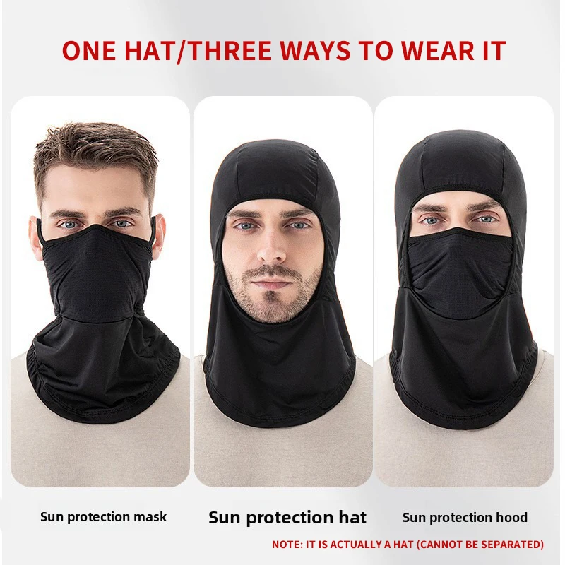 New outdoor ear-loop sun protection face mask, 3-in-1 balaclava hat, motorcycle riding headgear, high elasticity, UV protection,
New outdoor ear-loop sun protection face mask, 3-in-1 balaclava hat, motorcycle riding headgear, high elasticity, UV protection,