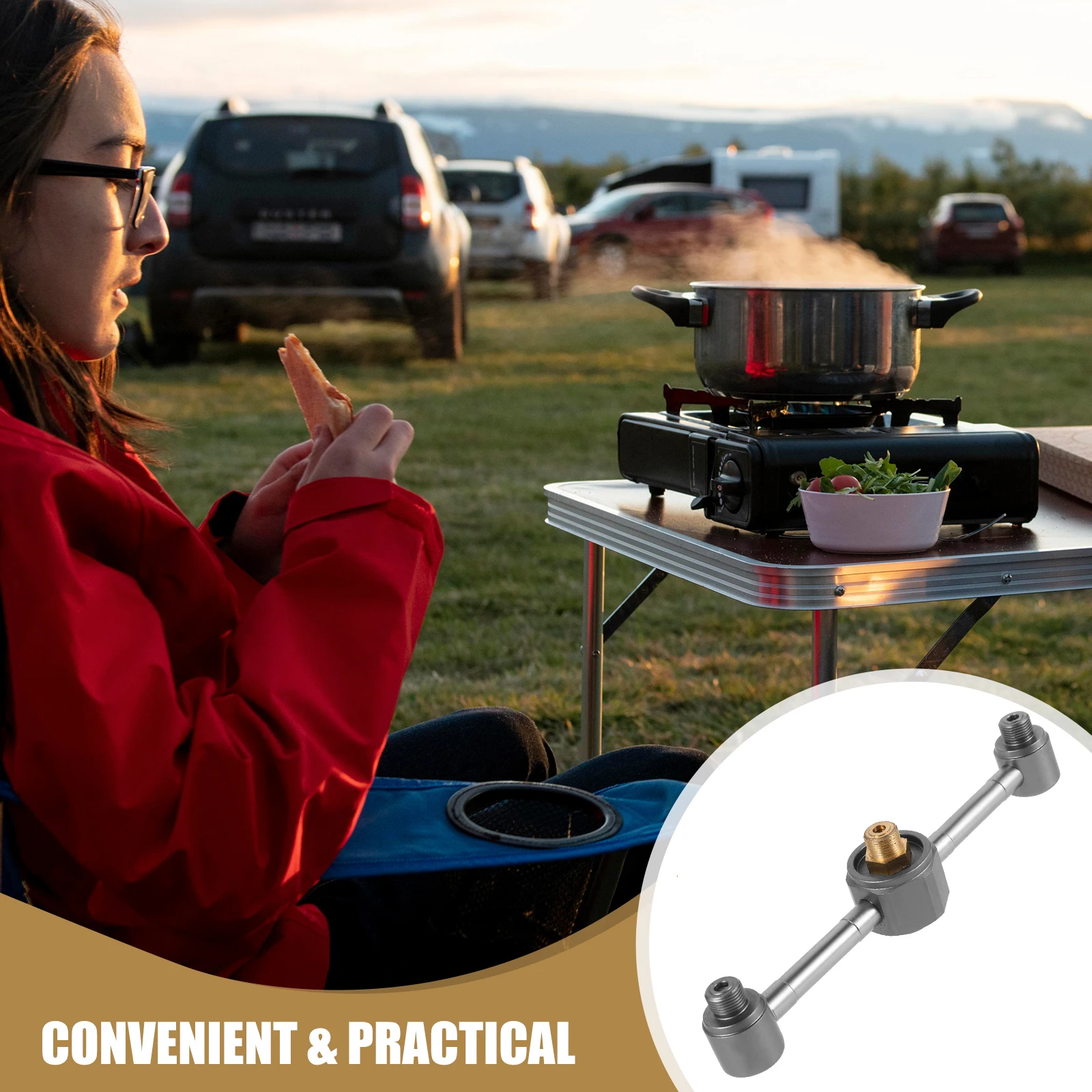 1pc Aluminum Alloy Gas Bottle Splitter For Camping Outdoor Burner Adapter Fuel Level Monitor Anti-Corrosion Durable Gas Tank
1pc Aluminum Alloy Gas Bottle Splitter For Camping Outdoor Burner Adapter Fuel Level Monitor Anti-Corrosion Durable Gas Tank