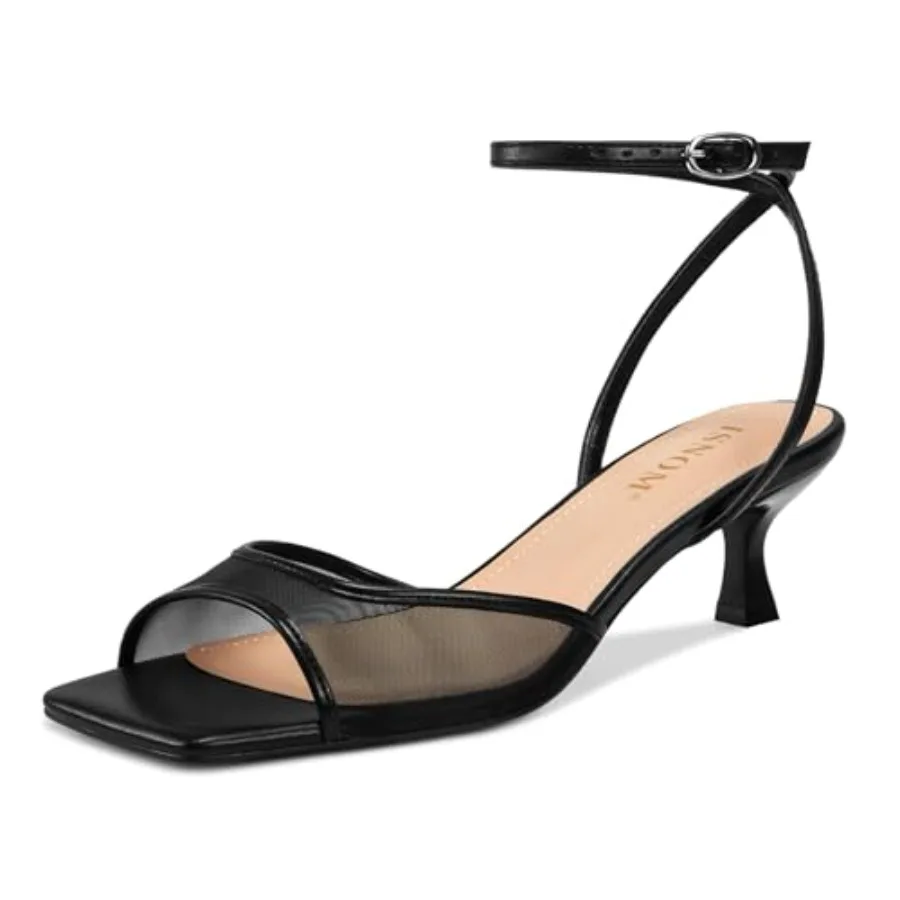 ISNOM Womens Mesh Kitten Heels Sandals Square Toe Ankle Buckle Strap Low Heels Comfort Summer Dress Shoes
ISNOM Womens Mesh Kitten Heels Sandals Square Toe Ankle Buckle Strap Low Heels Comfort Summer Dress Shoes