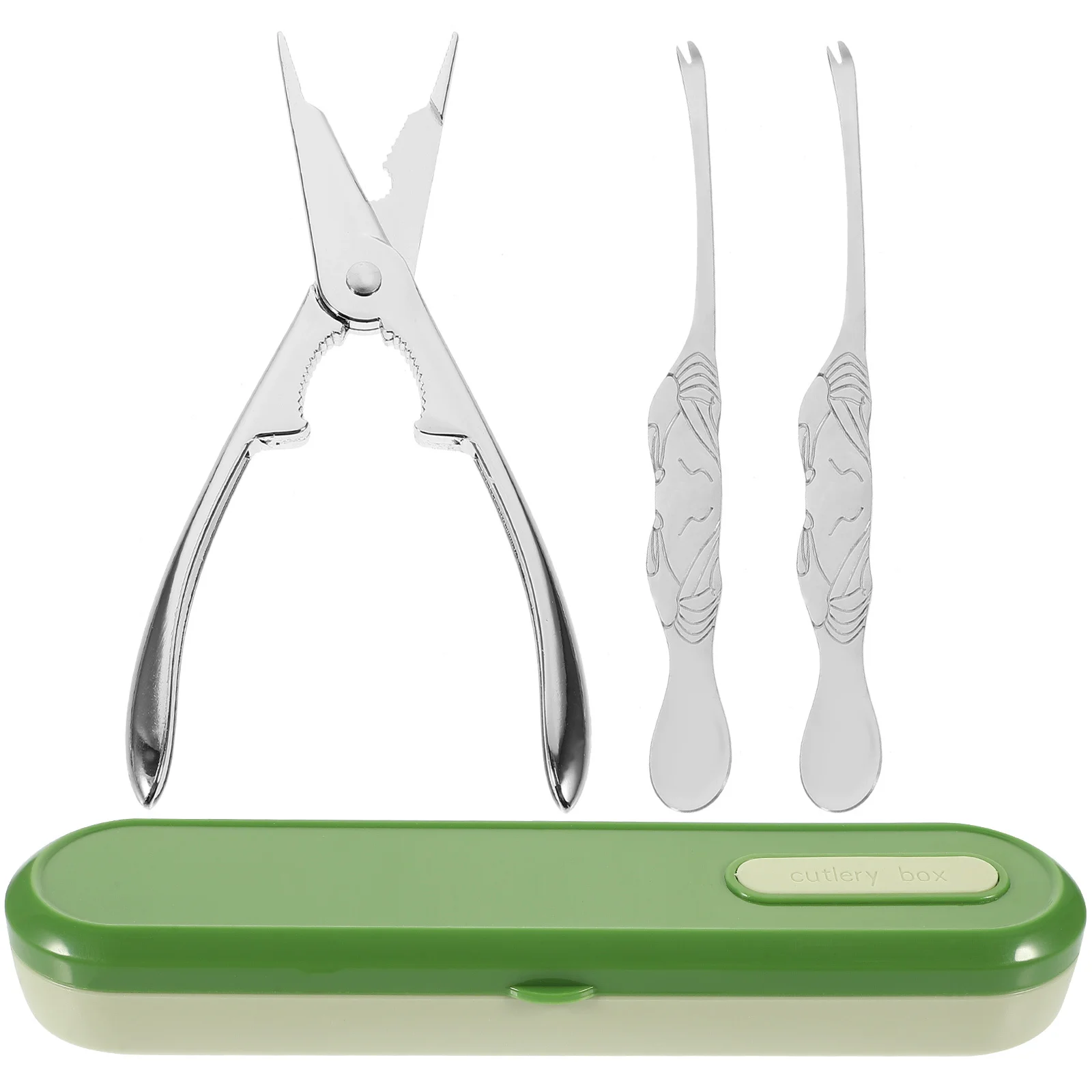 1Set Metal Crab Crackers Forks Lobster Picks Seafood Boil Party Supplies Smooth Round Feel Comfortable Touch
1Set Metal Crab Crackers Forks Lobster Picks Seafood Boil Party Supplies Smooth Round Feel Comfortable Touch