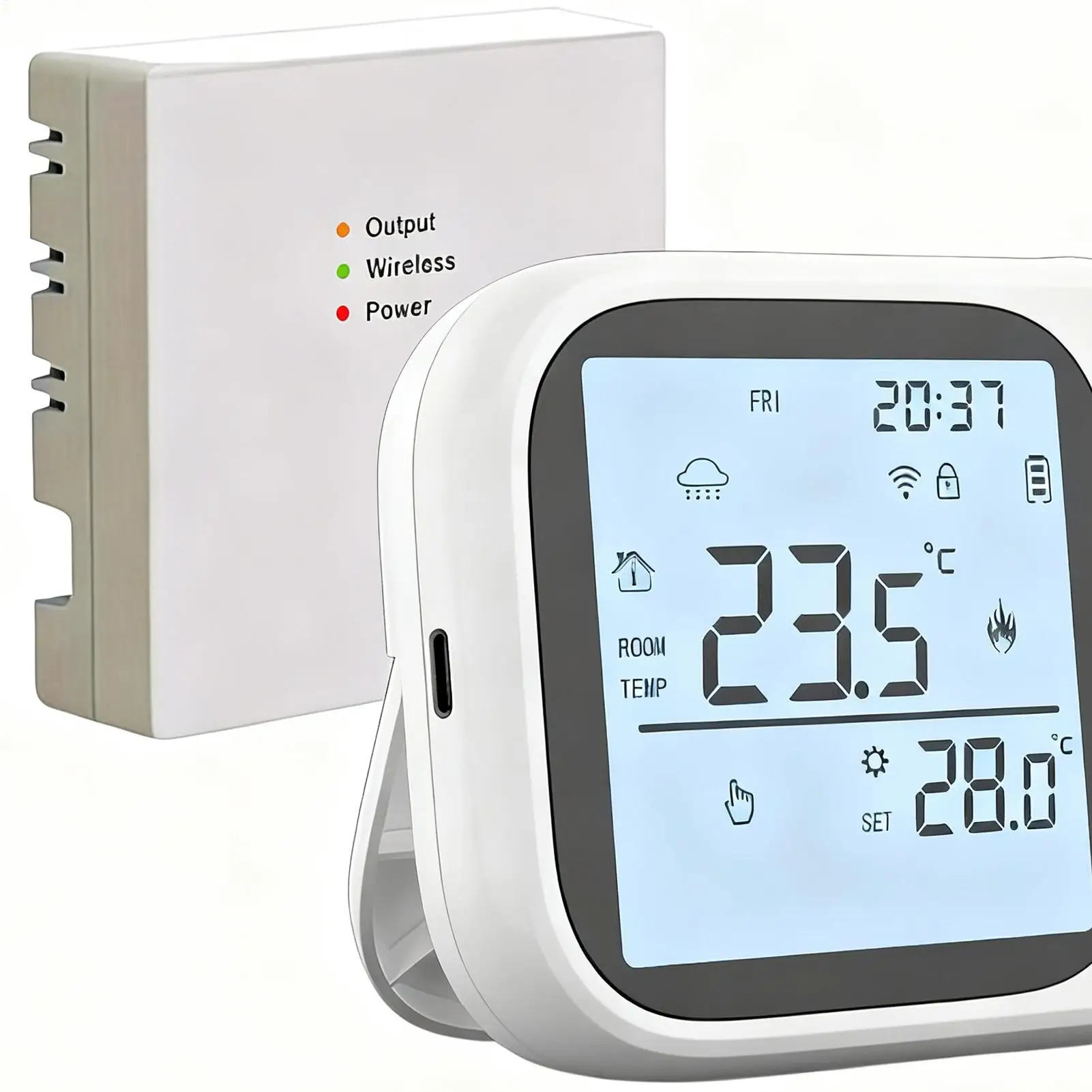 Wifi Thermostat Digital Display Temperature Monitor Devices Smart Temperature Controller APP And Voice Control For Family Home
Wifi Thermostat Digital Display Temperature Monitor Devices Smart Temperature Controller APP And Voice Control For Family Home
