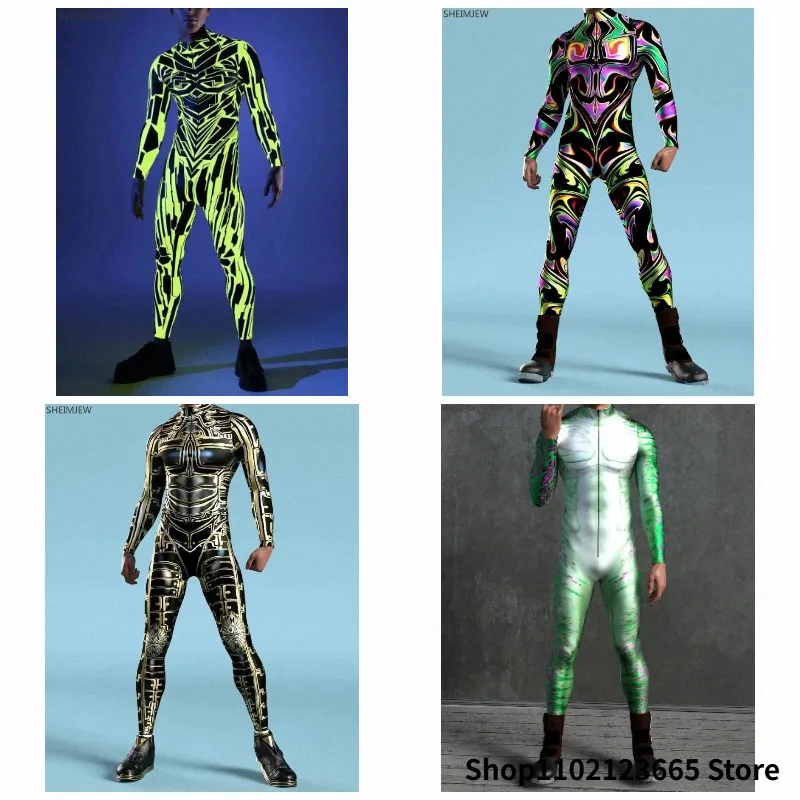Men Women 3D Painted Cosplay Jumpsuit Cyberpunk Muscle Bodysuit Halloween Carnival Party Performance Zentai Suit Aerial Yoga Set
Men Women 3D Painted Cosplay Jumpsuit Cyberpunk Muscle Bodysuit Halloween Carnival Party Performance Zentai Suit Aerial Yoga Set
