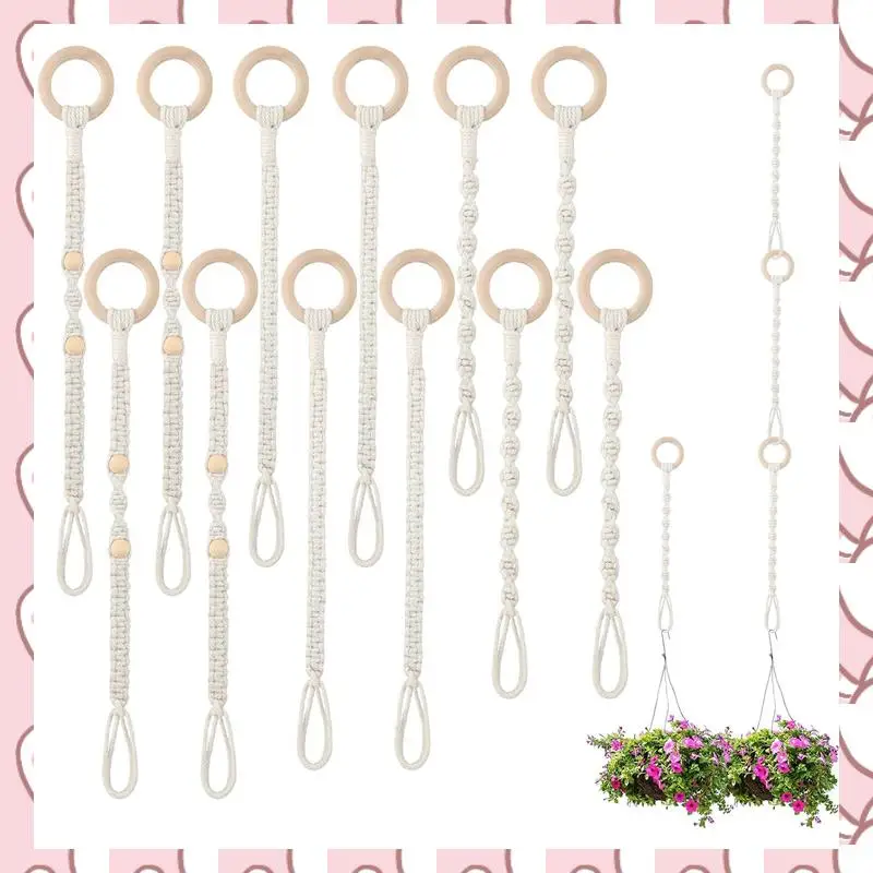 HHTL 12 Piece Connectable Macrame Plant Hanger Creamy-White Extender Macrame Plant Holder Handmade Woven Hanging
HHTL 12 Piece Connectable Macrame Plant Hanger Creamy-White Extender Macrame Plant Holder Handmade Woven Hanging