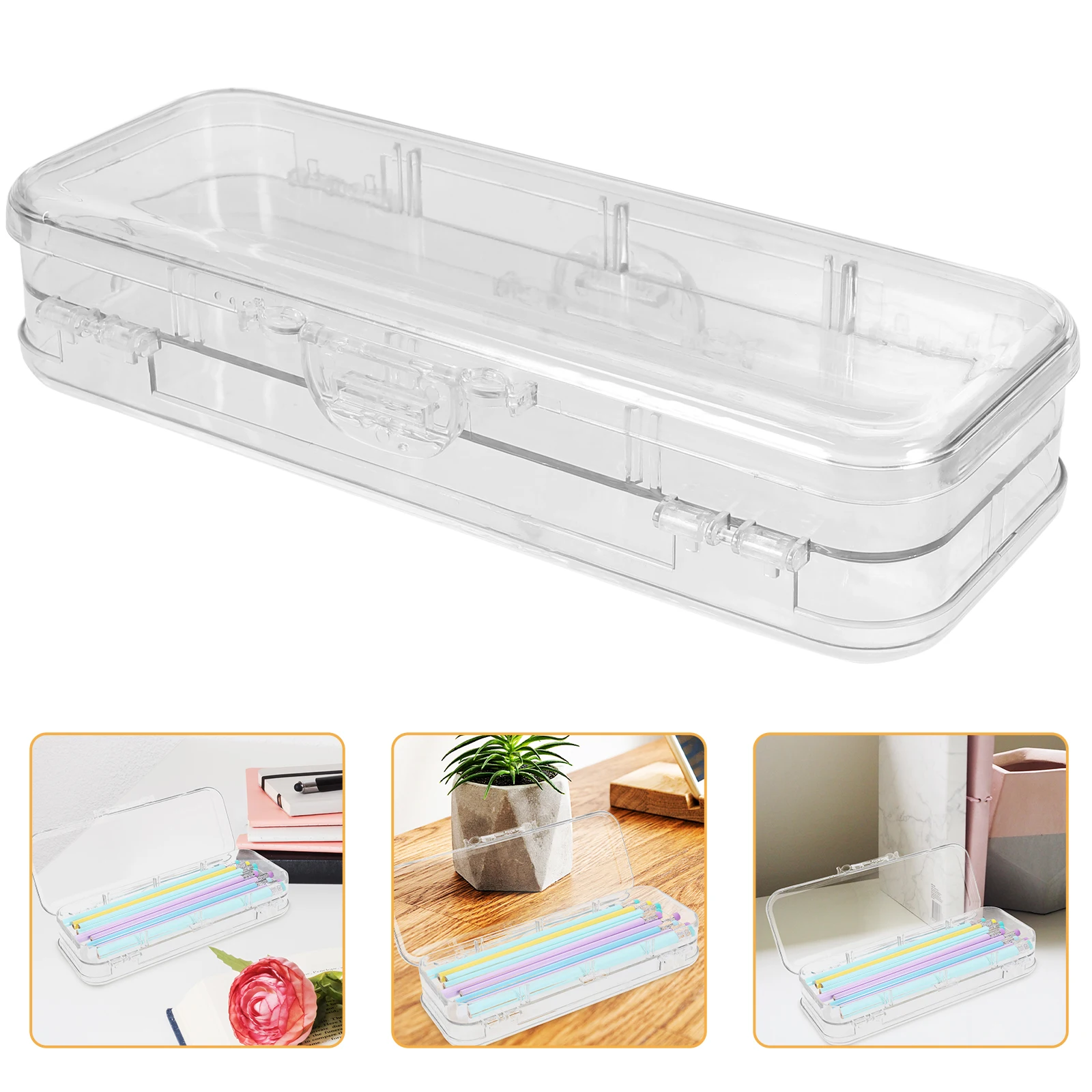 Large Capacity Transparent Double Layer Stationery Box Pencil Case for School Supplies Storage Plastic Pencil Box Multifunction
Large Capacity Transparent Double Layer Stationery Box Pencil Case for School Supplies Storage Plastic Pencil Box Multifunction