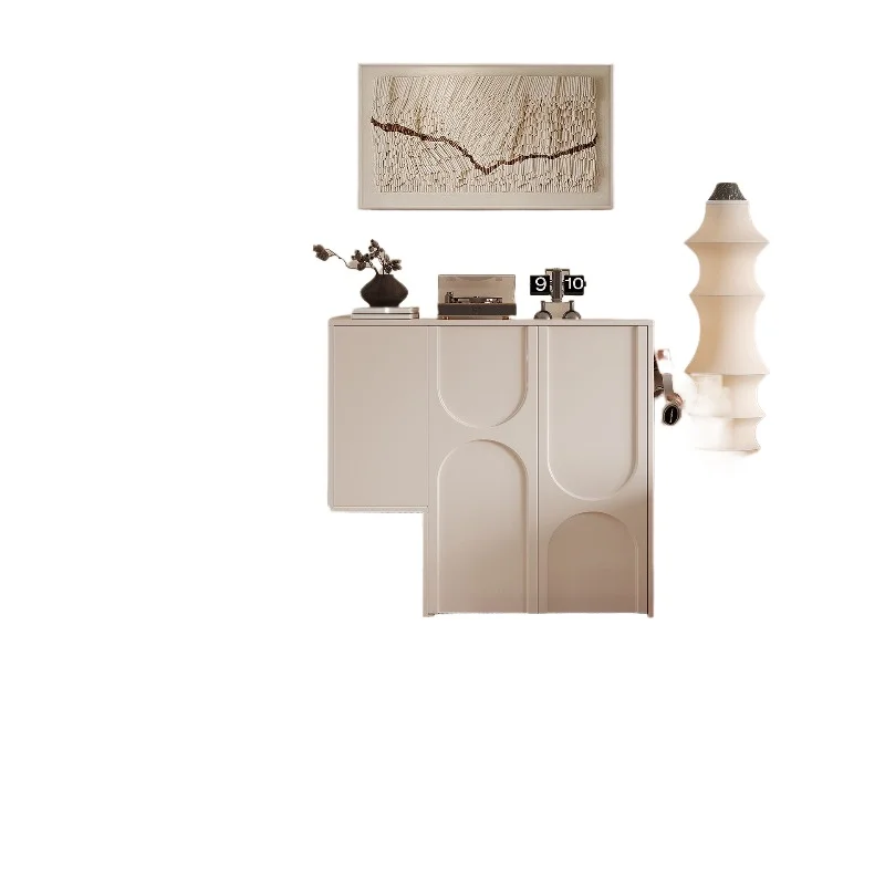 Cream wind shoe changing cabinet Entry door locker New family entrance cabinet Integrated with stool
Cream wind shoe changing cabinet Entry door locker New family entrance cabinet Integrated with stool