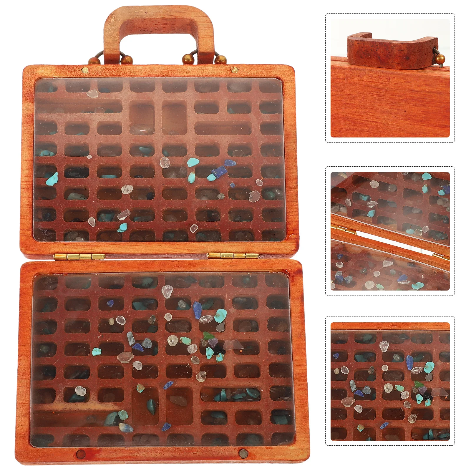 Stone Collection Box Retro Wooden Crystal Organizer Vintage Gemstone Storage Case Portable Mineral and Trinket Display
Stone Collection Box Retro Wooden Crystal Organizer Vintage Gemstone Storage Case Portable Mineral and Trinket Display