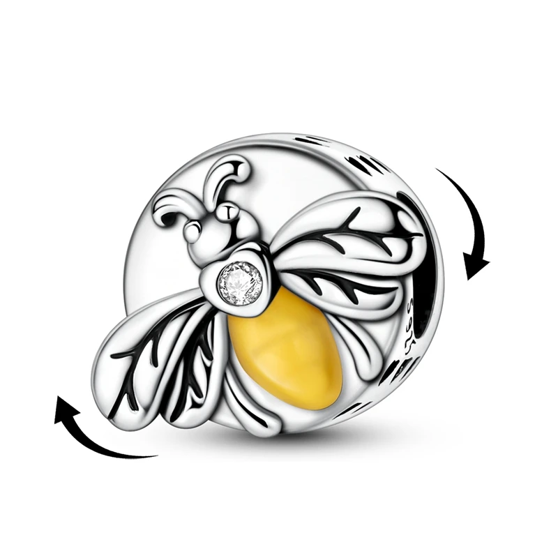 925 Sterling Silver Charms Bead CZ Zircon Glowing Firefly Dangle Fit Original Bracelet DIY Women Jewelry Gift
925 Sterling Silver Charms Bead CZ Zircon Glowing Firefly Dangle Fit Original Bracelet DIY Women Jewelry Gift
