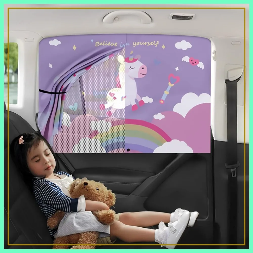 Upgraded Double Opening Car Side Window Sun Shade for Baby - Unicorn Design, 1 Pack
Upgraded Double Opening Car Side Window Sun Shade for Baby - Unicorn Design, 1 Pack