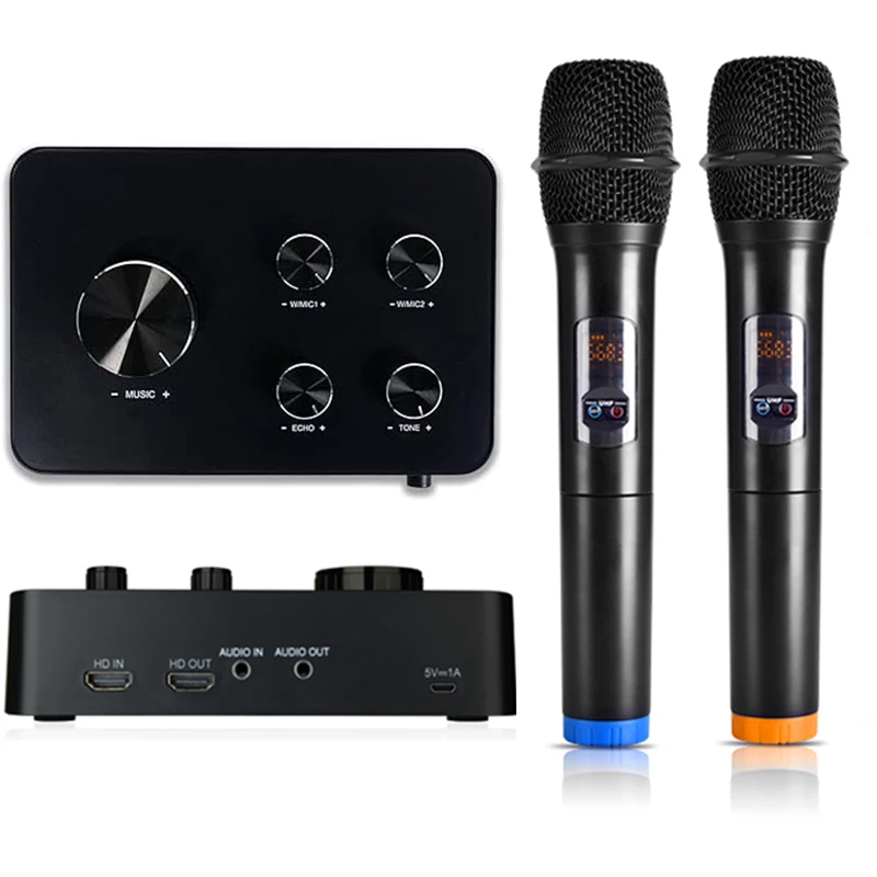 Smart TV HD Караоке-микшер AUX BT RCA Echo Tone Музыка UHF Черный Караоке Беспроводной микрофон Плеер Саундбар Динамик Караоке-микшер
Smart TV HD Караоке-микшер AUX BT RCA Echo Tone Музыка UHF Черный Караоке Беспроводной микрофон Плеер Саундбар Динамик Караоке-микшер