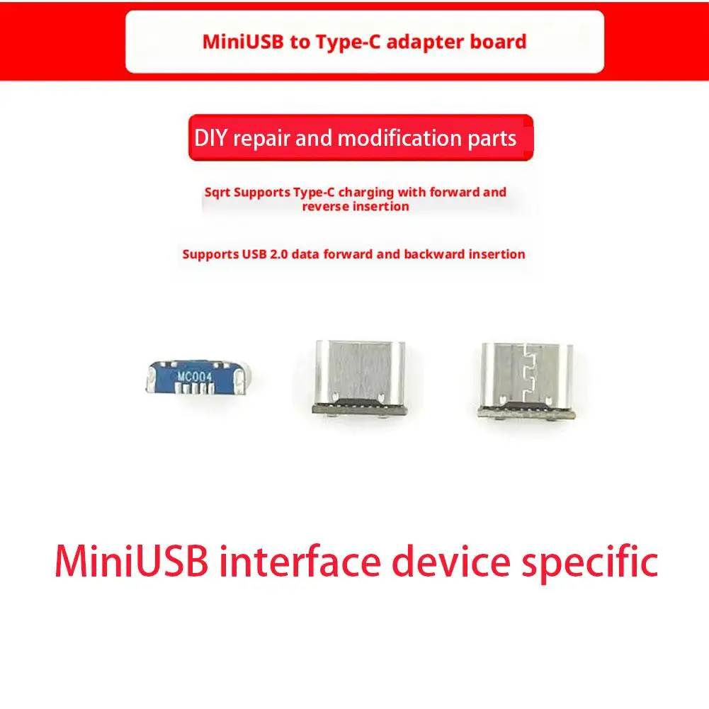 5PCS Mini USB To Type-C Adapter Board Supports USB 2.0 Data Transfer Connector Replace For Micro-USB DIY Repair Adapte Acce D2B6
5PCS Mini USB To Type-C Adapter Board Supports USB 2.0 Data Transfer Connector Replace For Micro-USB DIY Repair Adapte Acce D2B6
