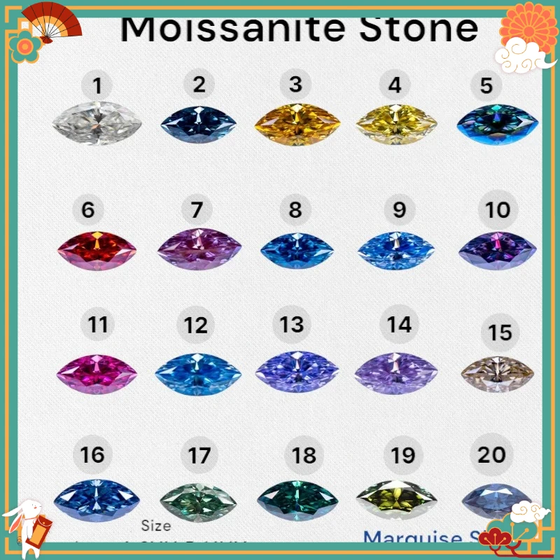 Moissanite Stone Marquise Cut VVS1 Clarity Synthetic Loose Gemstone
Moissanite Stone Marquise Cut VVS1 Clarity Synthetic Loose Gemstone