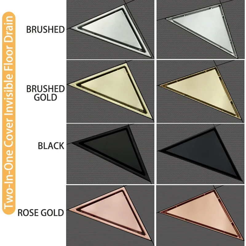 Brushed Rose Gold Drain Siphon Triangle Cover Floor Clean Strainer Rustproof Deodorization Type Stainless Steel Bath Accessories
Brushed Rose Gold Drain Siphon Triangle Cover Floor Clean Strainer Rustproof Deodorization Type Stainless Steel Bath Accessories