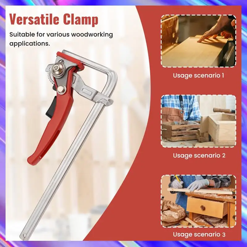 200X60mm Quick Guide Rail Clamp Carpenter Quick Release F Clip For Guide Rail System Desktop Hole Table Clip
200X60mm Quick Guide Rail Clamp Carpenter Quick Release F Clip For Guide Rail System Desktop Hole Table Clip