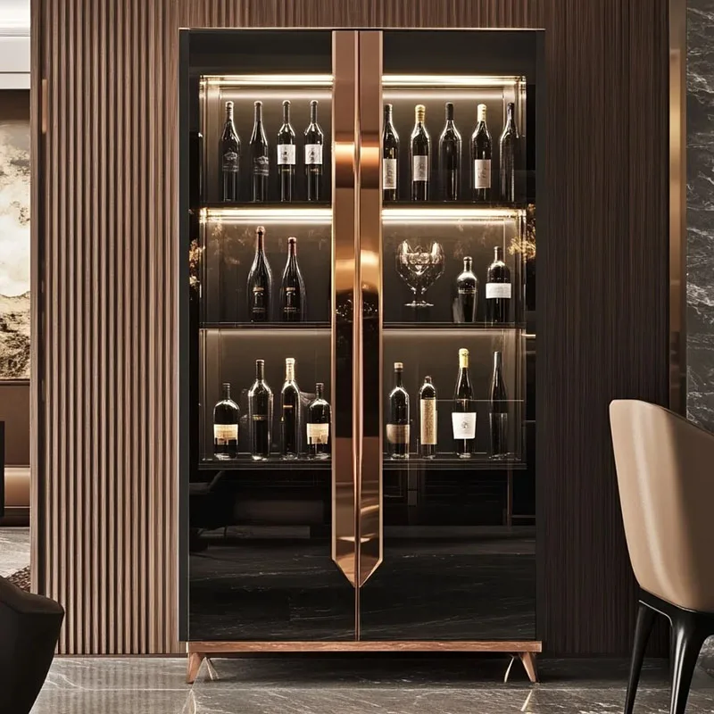 Italian light luxury wine cabinet double door cabinet minimalist display living room wall glass door decorative
Italian light luxury wine cabinet double door cabinet minimalist display living room wall glass door decorative