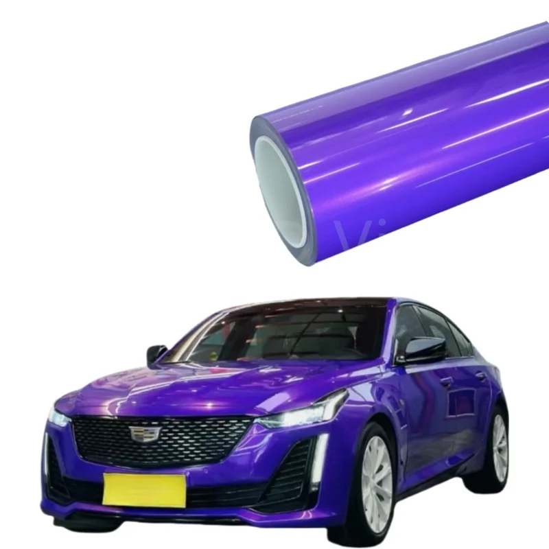 High-quality lustrous explosion purple chameleon vinyl cling film. Vinyl cling film is suitable for car packaging
High-quality lustrous explosion purple chameleon vinyl cling film. Vinyl cling film is suitable for car packaging