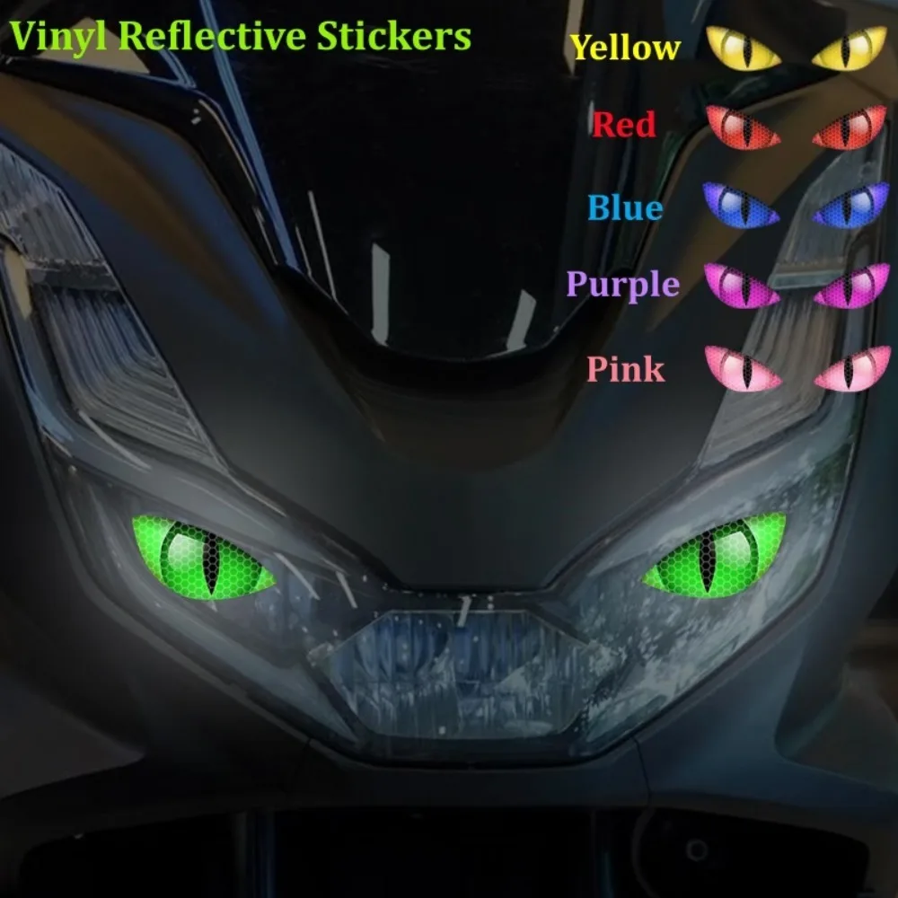1Pair Reflective Horror Cat Eye Motorcycle Sticker Waterproof Cartoon Night Safety Vinyl Decal for Headlight Front Fairing Tank
1Pair Reflective Horror Cat Eye Motorcycle Sticker Waterproof Cartoon Night Safety Vinyl Decal for Headlight Front Fairing Tank
