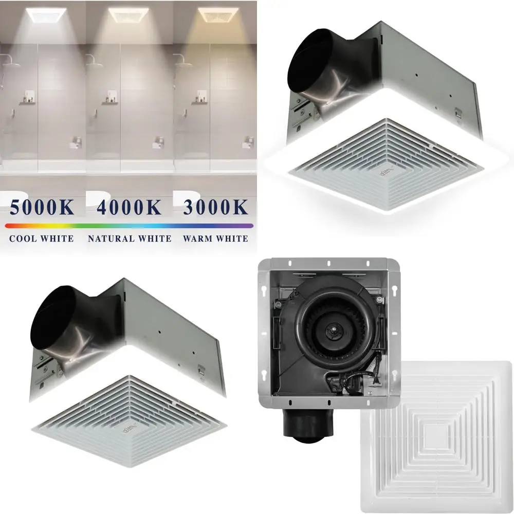 Ultra Quiet 90cm LED Bathroom Exhaust Fan with Light, 800 Lumens, 3000K-5000K, Covers 80-90 Sq. Ft., 4 Inch Duct, Easy Install
Ultra Quiet 90cm LED Bathroom Exhaust Fan with Light, 800 Lumens, 3000K-5000K, Covers 80-90 Sq. Ft., 4 Inch Duct, Easy Install