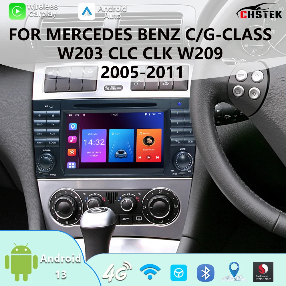CHSTEK For Mercedes Benz C G-Class W203 W209 C200 C230 C240 C320 C350 2004-2012 Car OEM Carplay Multimedia Bluetooth GPS WIFI
CHSTEK For Mercedes Benz C G-Class W203 W209 C200 C230 C240 C320 C350 2004-2012 Car OEM Carplay Multimedia Bluetooth GPS WIFI